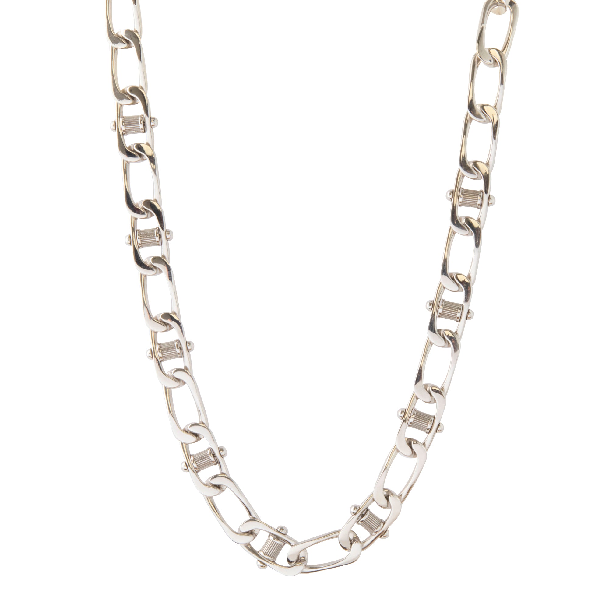 Pierced Curb Chain Necklace