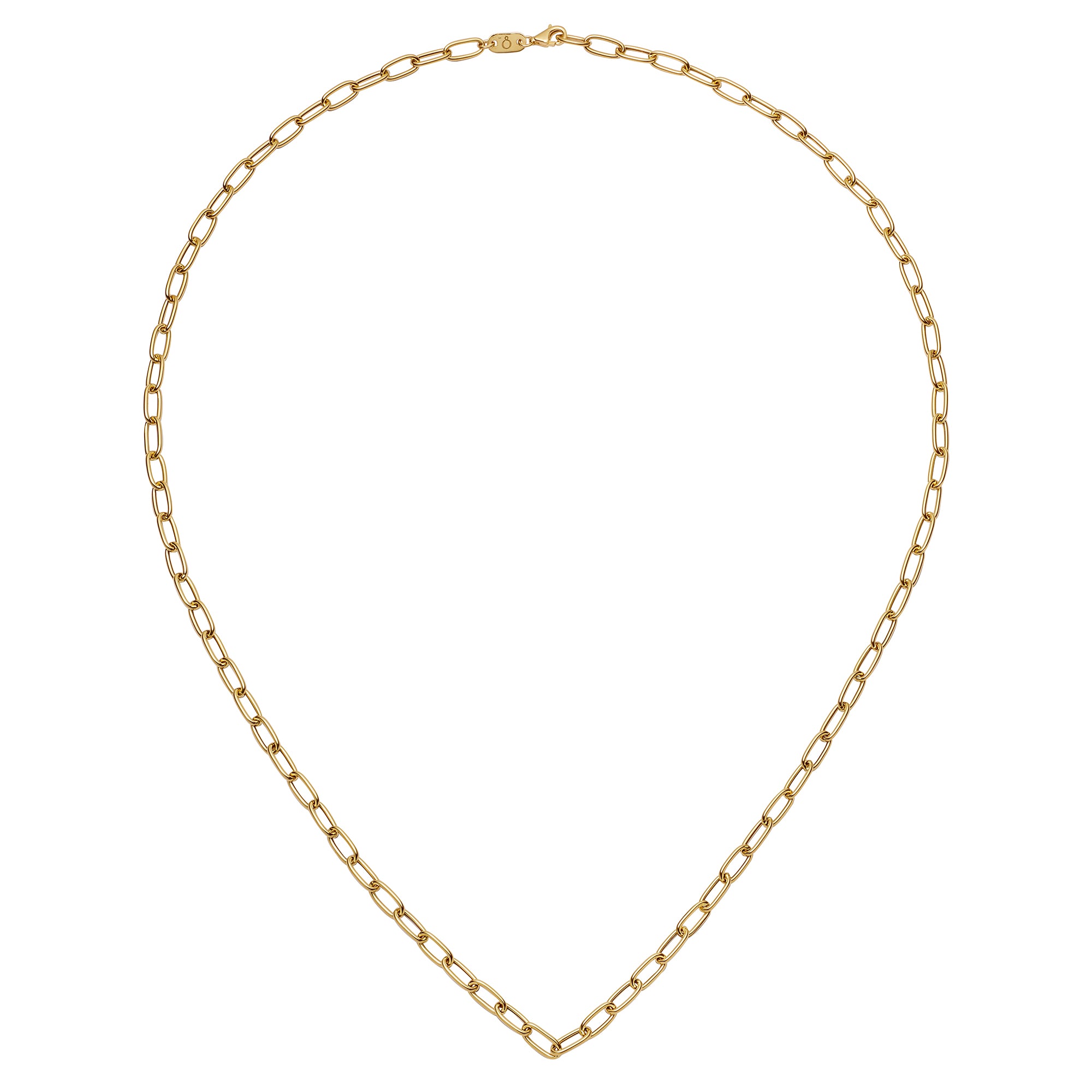 Short Oval Chain Necklace