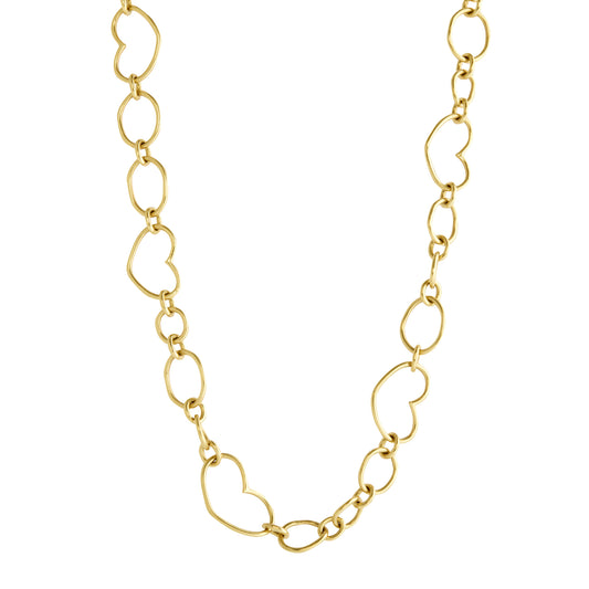 Handmade Heart Link Chain Necklace - Main Img