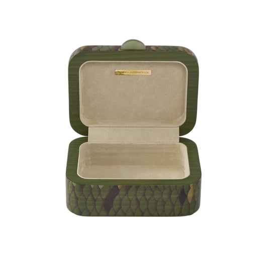 Small Rectangular Snake Motif Marquetry Box