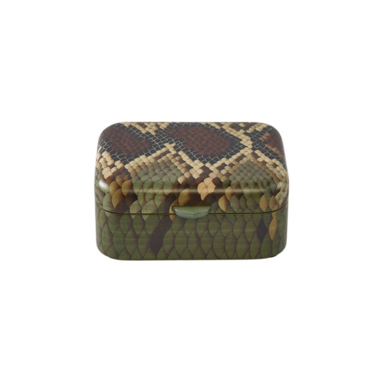Small Rectangular Snake Motif Marquetry Box - Main Img