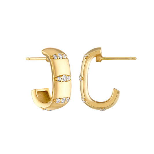 Veda Squared Hoop Earrings - Main Img