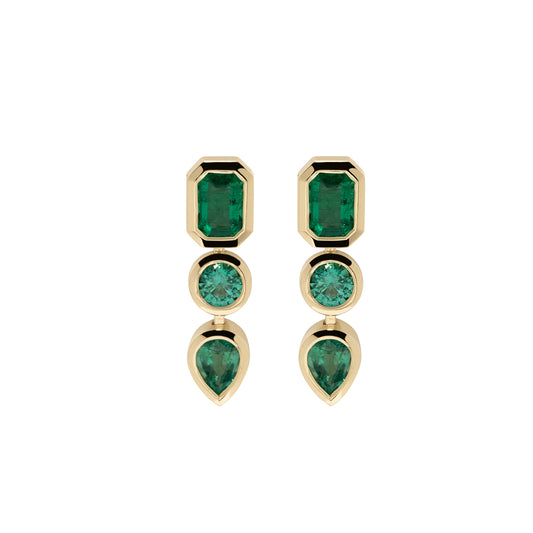 Emerald Gradient Earrings - Main Img