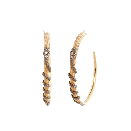 Diamond Snake Hoops - Main Img