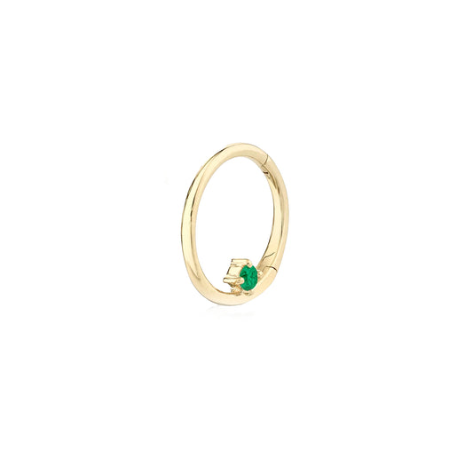 Emerald Star Huggie Left - Main Img