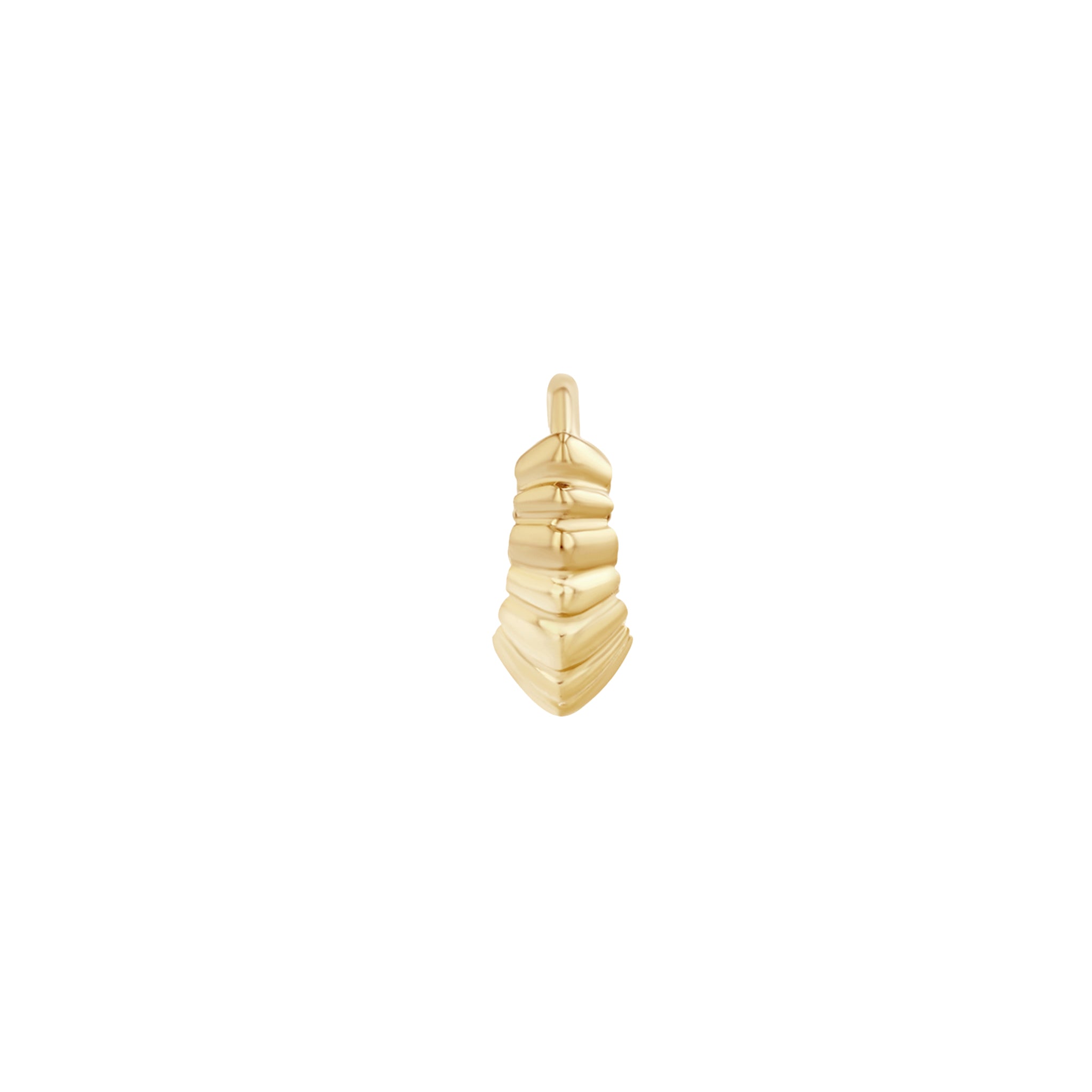 Fluted Crescent Huggie