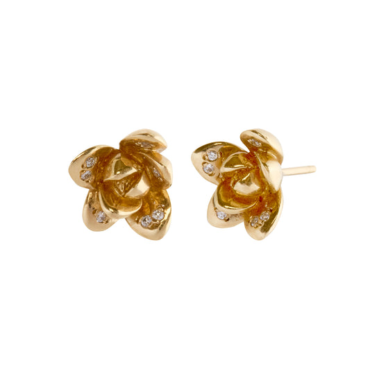 Diamond Blossom Stud Earrings - Main Img