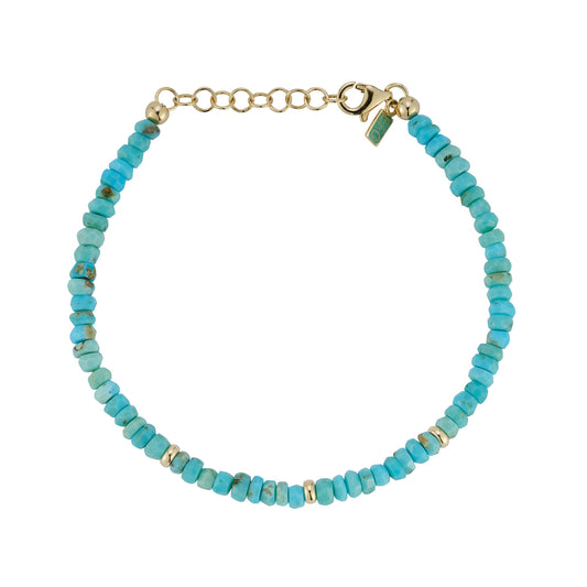 Turquoise Birthstone Bead Bracelet - Main Img