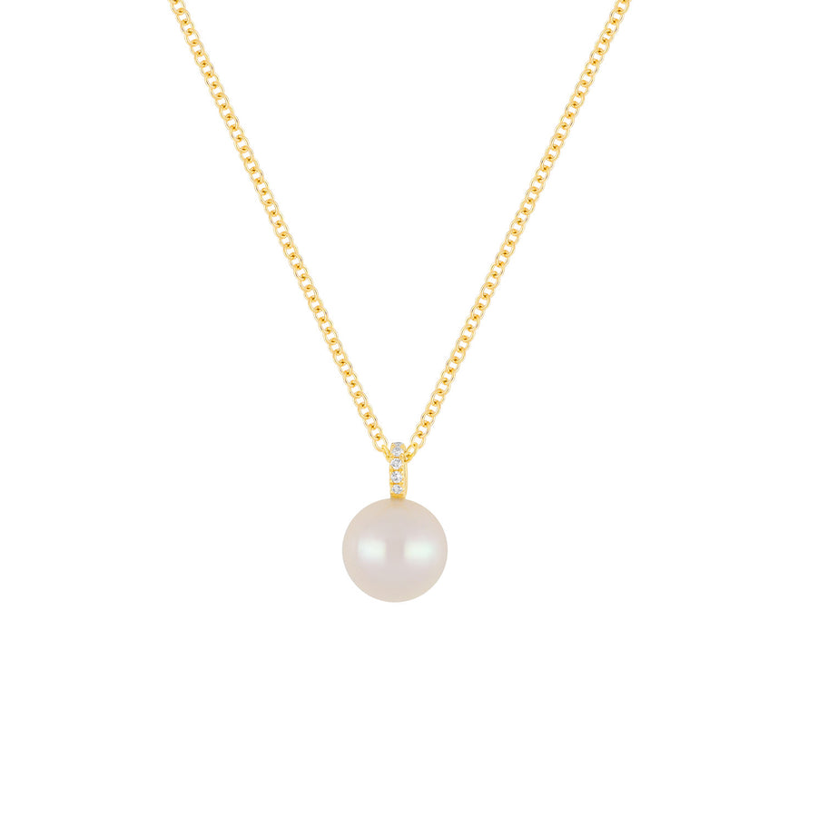 EF Collection Pearl Ball Drop Necklace - Necklaces - Broken English Jewelry