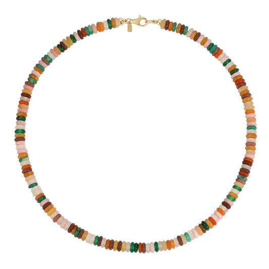Desert Mix Rondelle Bead Necklace - Main Img