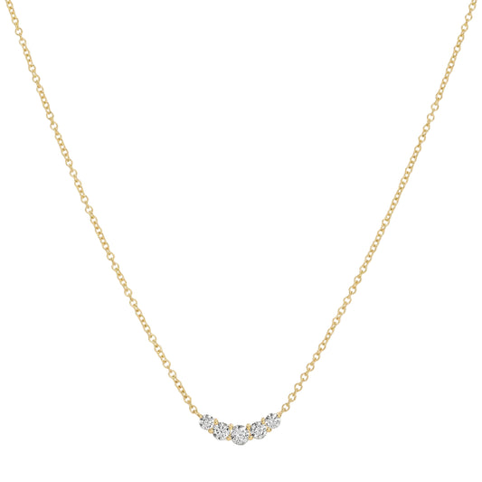 Graduated Diamond Arc Necklace - Main Img