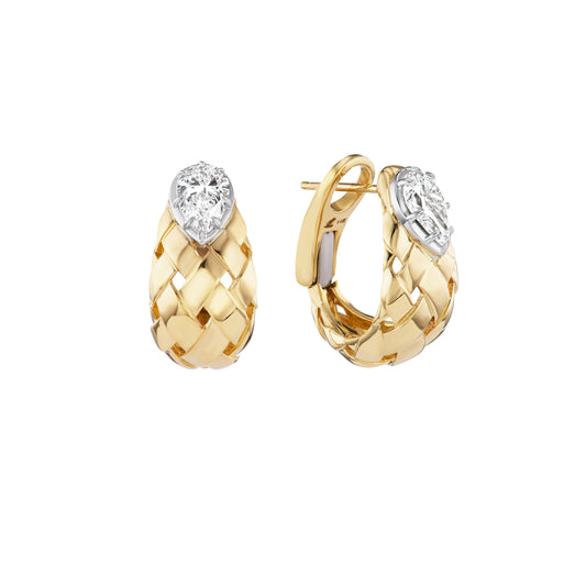 Large Pear Woven Hoops - Main Img