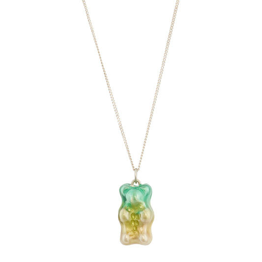 Ombre Green Gummy Pendant Gourmet Chain Necklace - Main Img
