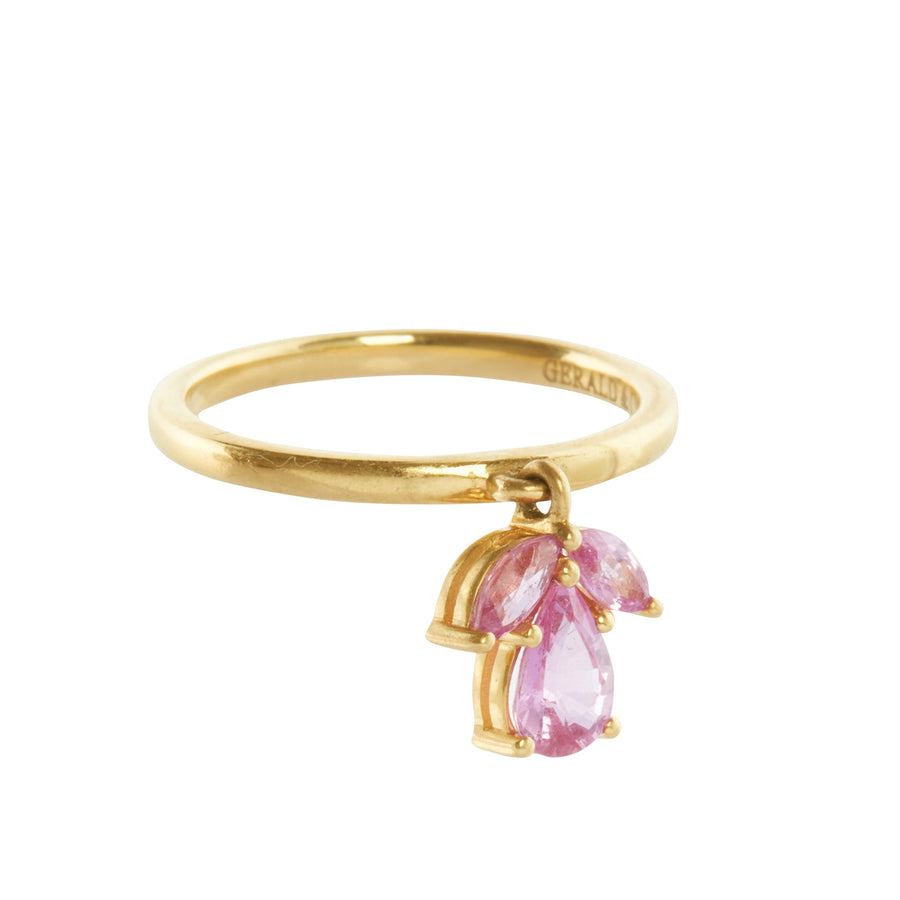 Gerald & I Pink Sapphire Charm Ring - Rings - Broken English Jewelry side view