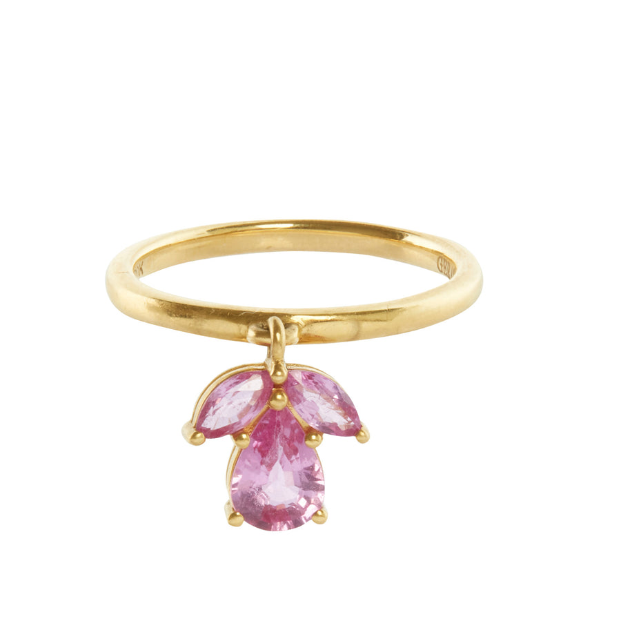 Gerald & I Pink Sapphire Charm Ring - Rings - Broken English Jewelry front view