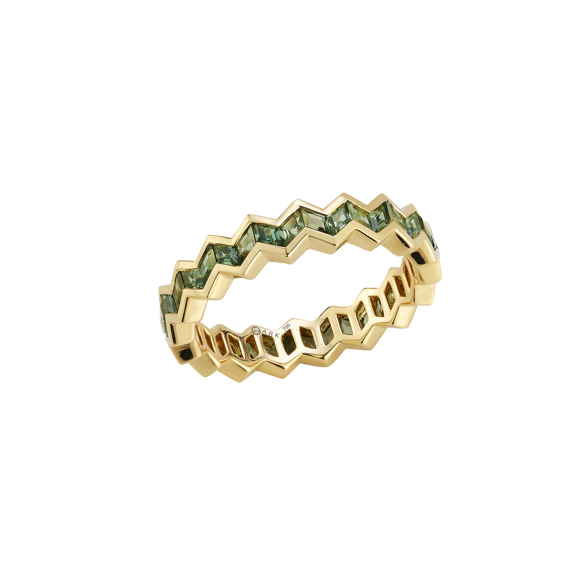 Vibrations Eternity Ring – Green Sapphire