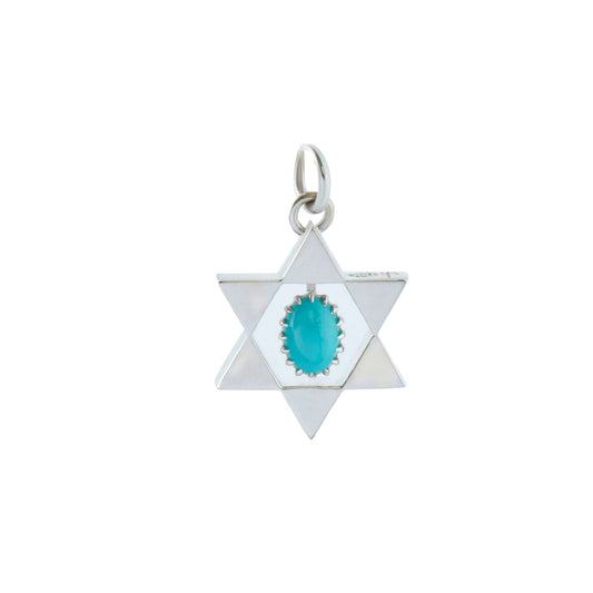 Turquoise Star of David Charm - Main Img