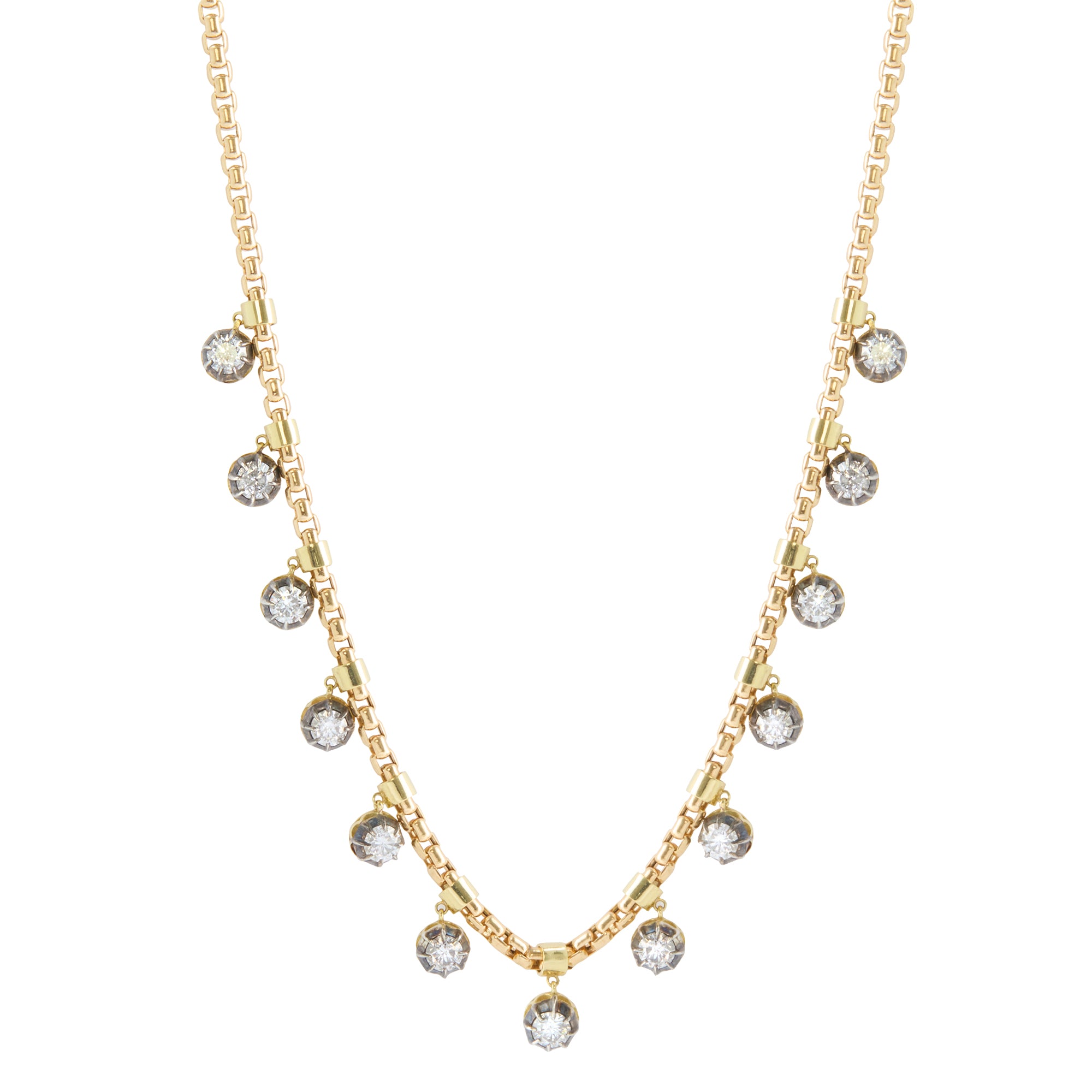 Diamond fringe necklace discount