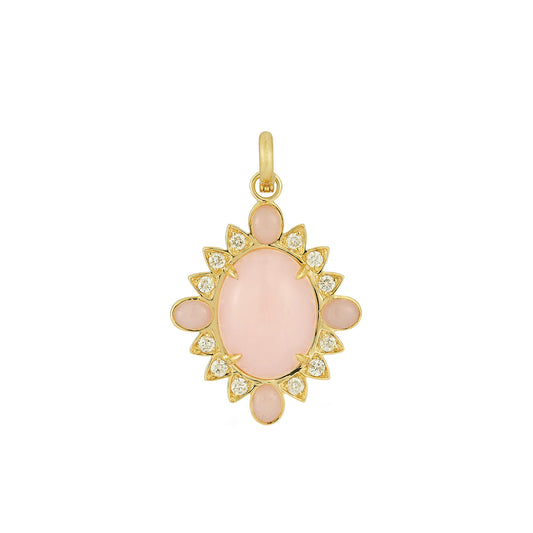 Nora Charm - Pink Opal and Diamond - Main Img