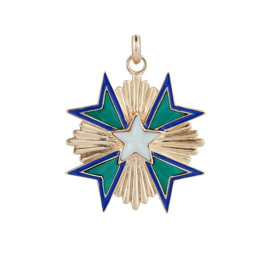 White Opal and Malachite Emmeline Charm - Main Img