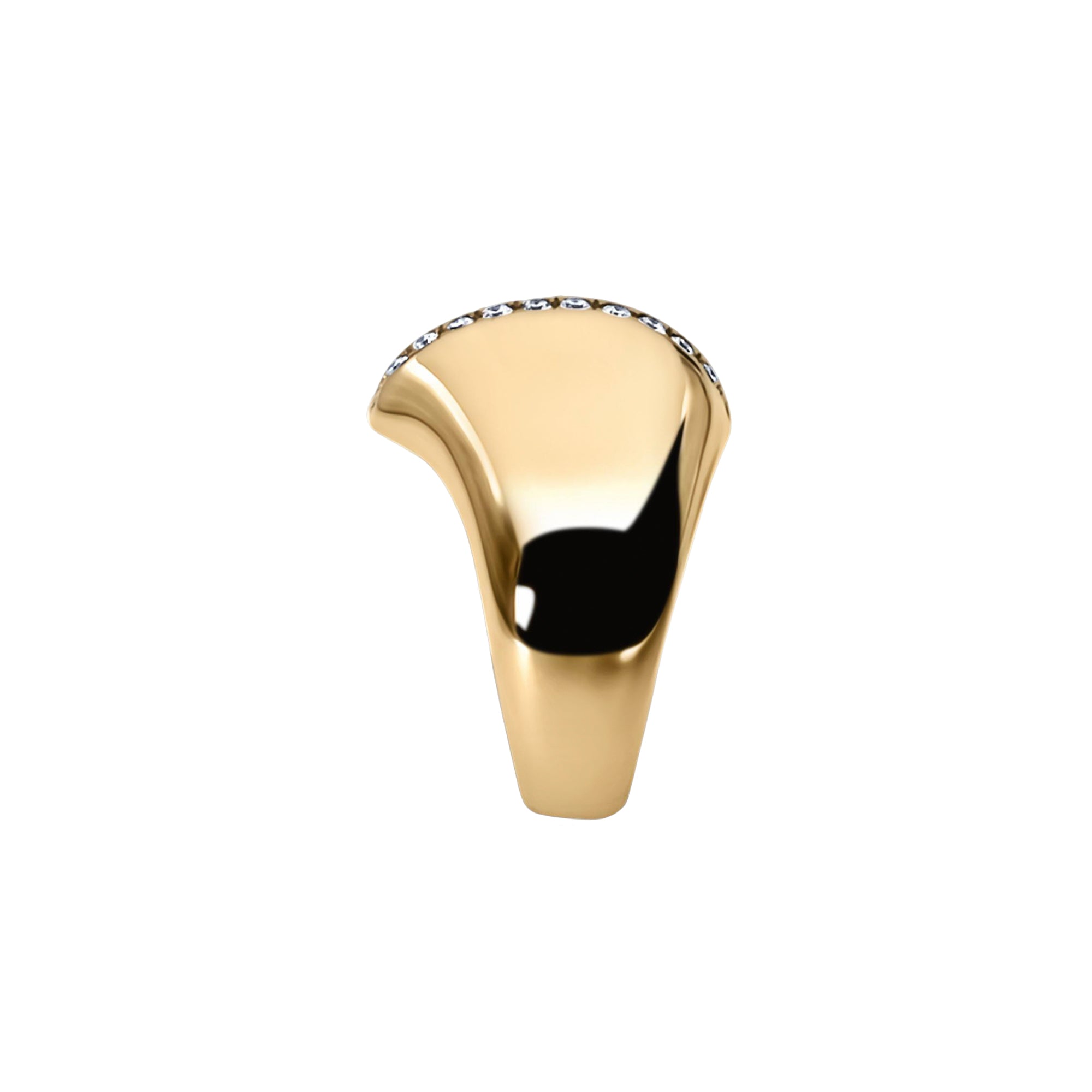 Diamond Kiss Pave Signet Ring