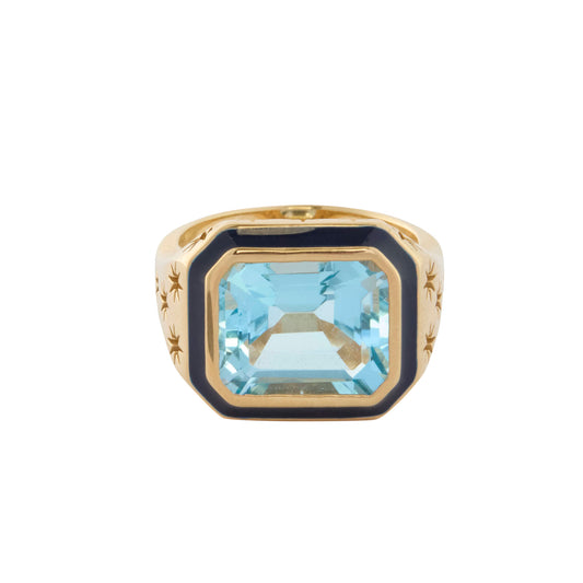 Blue Topaz Starlit Ring - Main Img