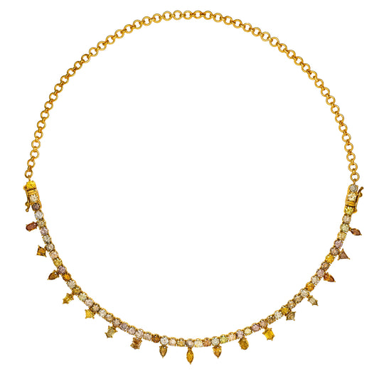 Multi Shape Drop Necklace and Bracelet - Main Img