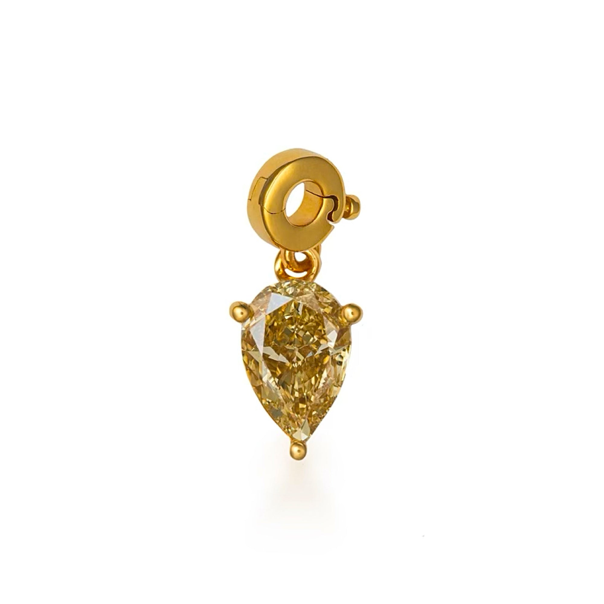 Fancy Color Pear Diamond Charm