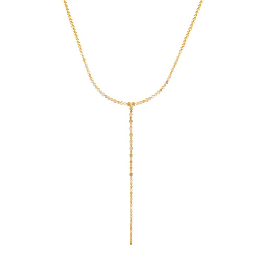 Fancy Color Bezel Lariat Diamond Necklace - Main Img