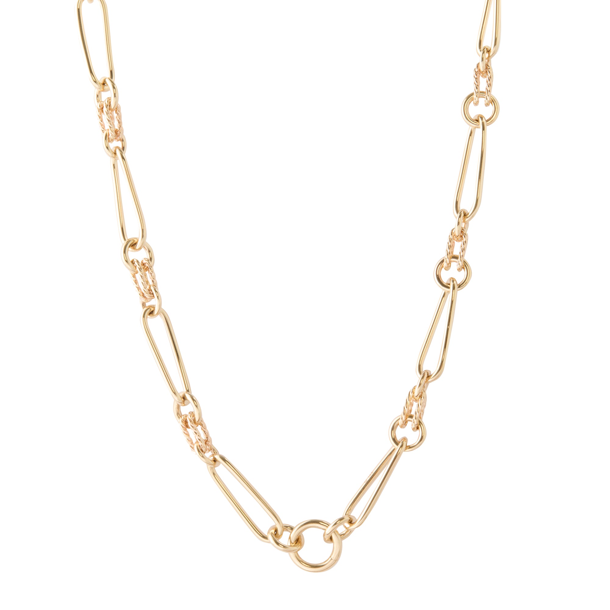 Twisted link gold chain discount
