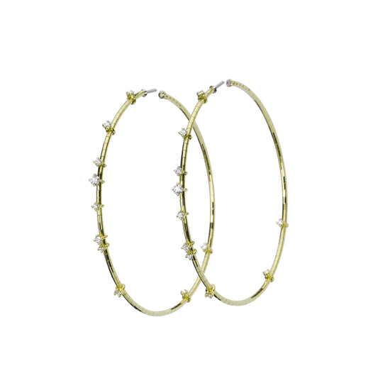 Diamond and Titanium Gold Stud Earrings - Main Img