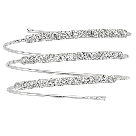 4 Row Coil Bracelet - White Gold - Main Img