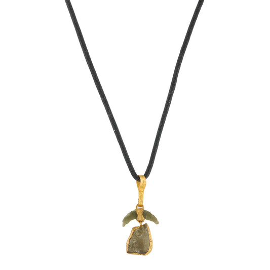 Obsidian Double Drop Necklace - Main Img