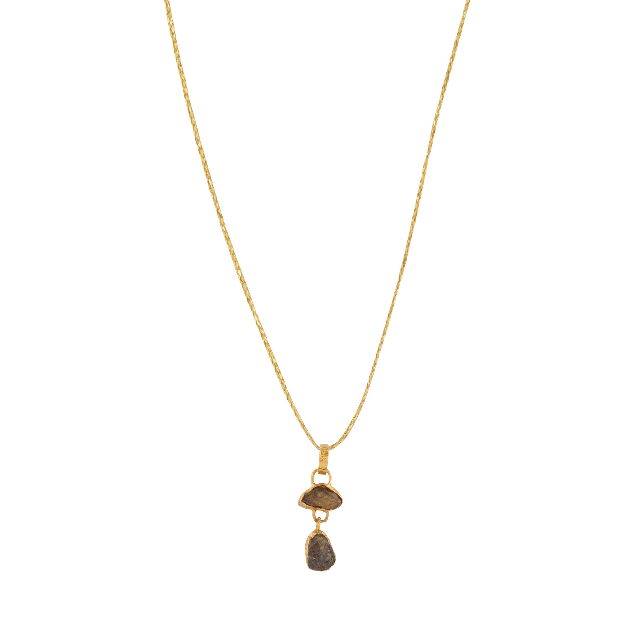 Borneo Diamond Double Drop Necklace