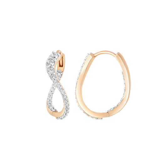 Diamond Classic Caustic Light Hoop Earrings