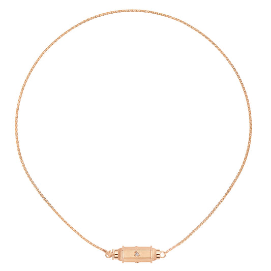 Brown Diamond Micro Coco Necklace - 14" - Main Img