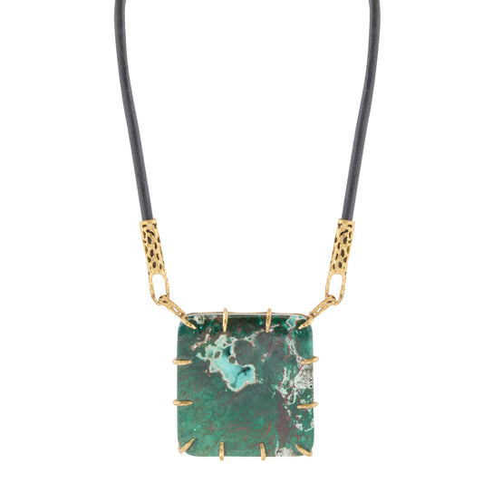 Bisbee Gem Silica and Druzy Stone Necklace - Main Img