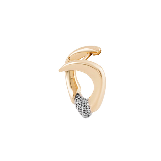 Diamond Peak Stud Hoop Earring (Left)