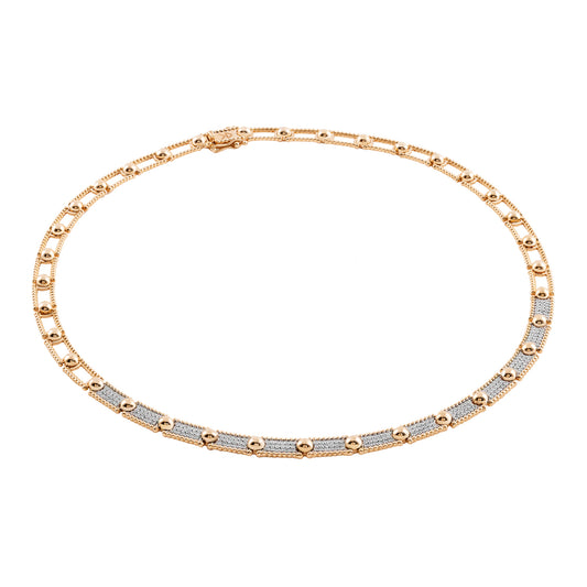 Diamond Trio Beads Necklace