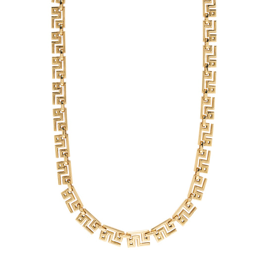 Greek Pattern Chain Necklace - Main Img