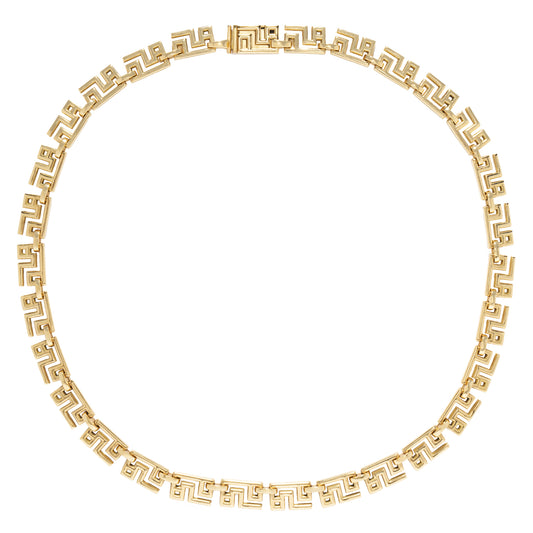 Greek Pattern Chain Necklace
