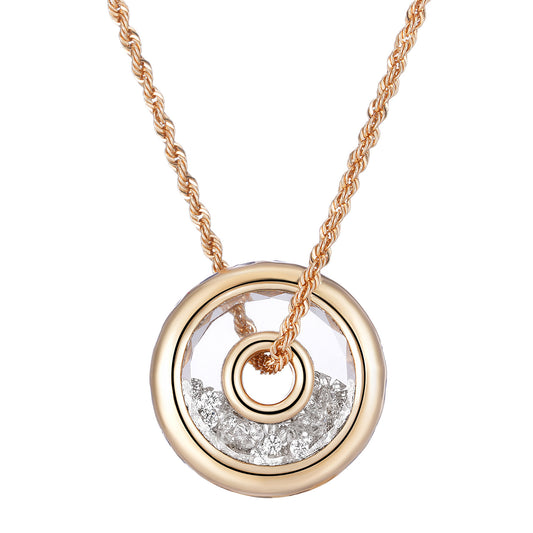 Diamond Kaleidoscope Shaker Palavras Rope Chain Necklace - Main Img