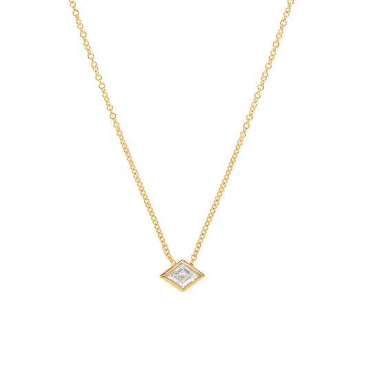 Diamond Trace Lozenge Necklace - Main Img
