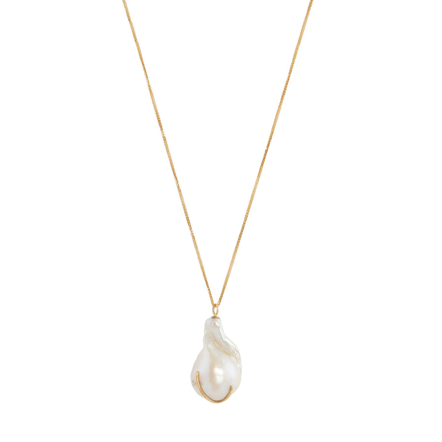 YI Collection Baroque Pearl Kintsugi Necklace - Necklaces - Broken English Jewelry front view
