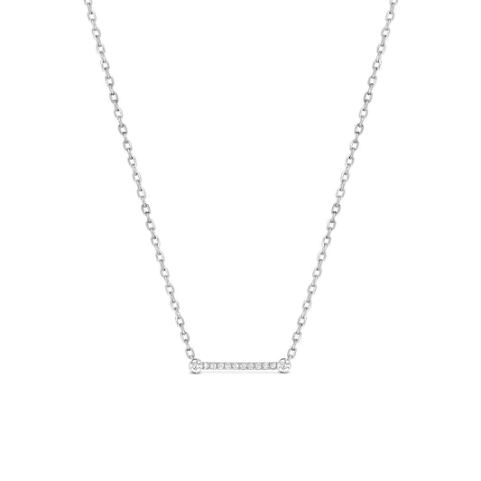 Diamond Business Meeting Pendant Necklace - White Gold - Main Img