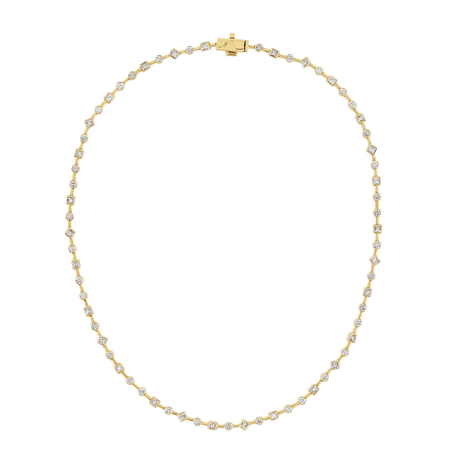 Nancy Newberg Tennis Bracelet Style Necklace - Necklaces - Broken English Jewelry top view