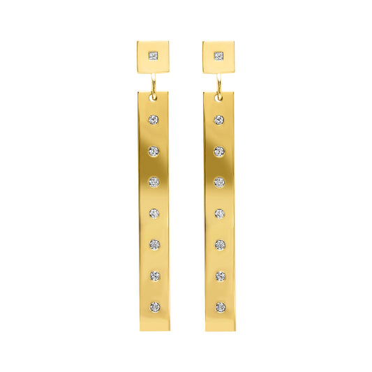 Gold Bar Earrings - Main Img