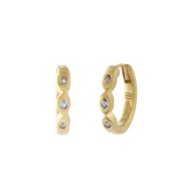 Continuous Eye Diamond Hoop Earrings