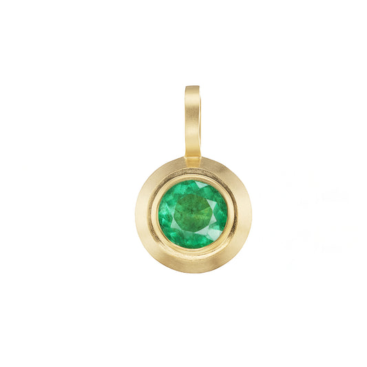 Emerald Round Pendant - Main Img