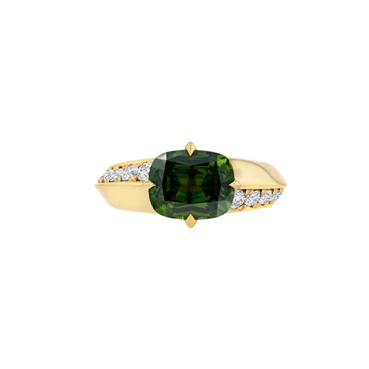 Sapphire Crescent Ring - Main Img